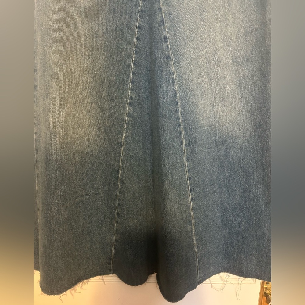 Zara ZW Collection Denim Maxi Skirt Medium - Picture 7 of 9